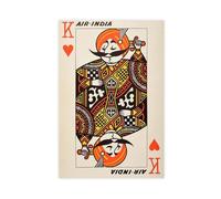 GQKIUYGA Retro Playing Card Art Poster Canvas Poster Bedroom Decor Landscape Office Room Decor Gift 12x18inch(30x45cm)