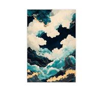GQKIUYGA The Art of Japanese Wave Landscape Painting Canvas Poster Wall Art Decor Print Picture Paintings for Living Room Bedroom Decoration 08x12inch(20x30cm)