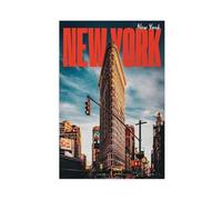 GQKIUYGA The Flatiron Building, New York Canvas Poster Wall Art Decor Print Picture Paintings for Living Room Bedroom Decoration 20x30inch(50x75cm)