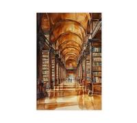 GQKIUYGA Trinity Library, Dublin Canvas Poster Bedroom Decor Landscape Office Room Decor Gift 08x12inch(20x30cm)