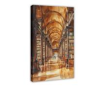 GQKIUYGA Trinity Library, Dublin Canvas Poster Bedroom Decor Landscape Office Room Decor Gift 12x18inch(30x45cm)