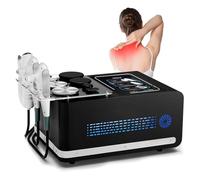 GQKVQ Professional 448K Radio Frequency Therapy Machine, With 3 Handles,1 Negative Plate& 8 Workstation,with Touch Screen Black