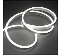 GQL 10m White Flexible NEON Light, 220V SMD 2835 120 LED Strip Light Kit (IP65 Waterproof) with UK Plug Power Supply for Home Garden Bar Decoration