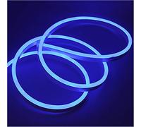 GQL 20m Blue Flexible NEON Light, 220V SMD 2835 120 LED Strip Light Kit (IP65 Waterproof) with UK Plug Power Supply for Home Garden Bar Decoration