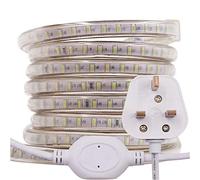 GQL 20m LED Strip 220V 240V IP67 Waterproof 3014 SMD 120LEDs/m Commercial Rope Light Plug Cold White Ribbon, DIY Kitchen Car Bar Indoor Decor UK