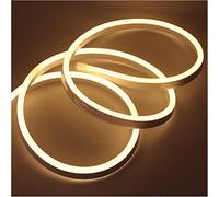 GQL 20m Warm White Flexible NEON Light, 220V SMD 2835 120 LED Strip Light Kit (IP65 Waterproof) with UK Plug Power Supply for Home Garden Bar Decoration