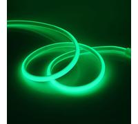 GQL 25m Ultra-Soft Modified Silicone COB Neon Strip Light Green, 288 LEDs/m, Cut to 50cm, IP65 Waterproof Flexible LED Strip with Switch 220V UK Plug Power Supply