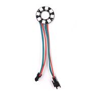GQL 5V RGB LED Ring, WS2812 IC 5050 SMD Addressable Lights (8 Bits, Black Board)