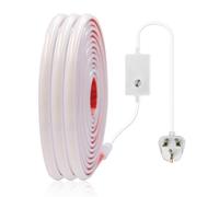 GQL Dimmable Mains Powered COB Neon Light with Self-Adhesive Tape, 240 LEDs/m, Cut to 10cm, IP65 Waterproof LED Strip 220V (15m, Warm White)