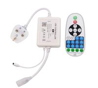 GQL Dimmable WiFi LED Controller with UK Plug+23 keys IR Remote Control, Output DC 220V for COB Neon Strip, Wifi Tuya App Work with Alexa/Google Assistant/SmartThing