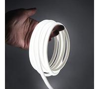 GQL Flexible COB Neon Light Strip, 220V LED Strip 288 LEDs/m, Cut to 50cm, IP65 Waterproof Modified Silica Gel Rope Light with UK Plug Power Supply (10m, Cold White)
