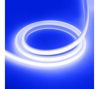 GQL Flexible COB Neon Light Strip, 220V LED Strip 288 LEDs/m, Cut to 50cm, IP65 Waterproof Modified Silica Gel Rope Light with UK Plug Power Supply (10m, Blue)