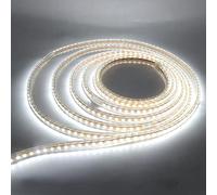GQL Mains Powered LED Strip White, 3m Flexible SMD 2835 LED Rope Light Ribbon for Home Commercial Decoration, Ceiling/Kitchen/Cupboard/Corridor/Garden Lighting