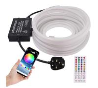GQL Music Sync & Bluetooth Controller LED Neon Light Kit, 30m SMD 5050 RGB 60LEDs/m Strip + 40 Keys Dimmable Remote, IP65 Waterproof for Indoor Outdoor Commercial Decor