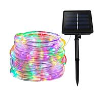 GQL Solar Powered LED Rope Lights Waterproof Lawn Garden Outdoor Patio Decking Strip Light (5m (50LEDs) + 2m Lead Cable, Multicolor (red/Yellow/Blue/Green))