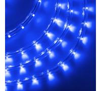 GQL Waterproof LED Round String Lights, 220V UK Plug-in Outdoor Flexible Tube Light, 36 LEDs/m for Garden Wedding Party Pub Tree Decoration (3m, Blue)