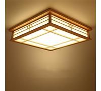GQLB Japanese Ceiling Light LED Solid Wood Lamps Tatami Light, Warm White, 350mm x 350mm x 100mm, Living Room, Bedroom, Balcony