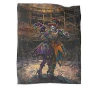 GQmoney Circus Clown Fleece Blanket Soft Cozy 3D Printed Throw Blanket for Kids Boys Adults Printed Plush Solid Blanket for Bed Couch 40x50inch(100x130cm)