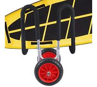Gqouur Single-Up SUP Cart Sturdy Aluminium Frame M-Shaped Surfboard & SUP Transport Trolley with Treaded Tyres and Seat Belt Standup Paddle Board Cart for Moving Surfboards, Wooden Boards