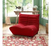 GQQDDD Lazy Floor Sofa, Fireside Chair, Teddy Velvet Bean Bag Couch, Lounge Togo Accent Chair for Living Room, Bedroom, Salon, Office - 2 Seater (Size: Single, Color: B)