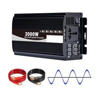 GQQSXZNTD 1500W DC 12V/24V/48V/60V/72V Pure Sine Wave Inverter Charger Split Phase DC Input AC Output 120V/240V 3000W Peak Low Frequency Solar Power Inverter Converter(Size:60V to 110V)