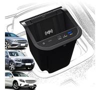 GQQSXZNTD 2024 New Version Car Wireless Charger for Mercedes Benz A-Class/GLA/CLA/B-Class/GLB/AMG 2013-2018 All Models, 15W Fast Charging Phone Charger Tray with 27W USB Port Qi Phone Wireless Charger