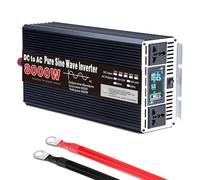 GQQSXZNTD 72V to 110V, 4000W Car Pure Sine Wave Power Inverter, DC 72V 60V 48V 24V 12V to AC (2 Outlets) 120V 230V Converter, Peak 8000W, for Electronic Equipment RV Camping(Size:12v to 110v)