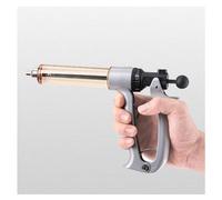 GQQSXZNTD Livestock Syringe, Continuous Adjustable Animal Syringe, Stainless Steel, Semi-Automatic Syringe for Cattle Sheep Pig Goat Livestock Supplies(Size:50ML)