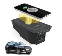 GQQSXZNTD New Version Car Wireless Charger for Volvo S60 S90 V60 V90 XC60 XC90 (2020-2024), 15W Fast Phone Charging Box for i-Phone Sam-sung, Center Console Interior Accessories