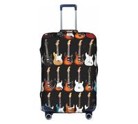 GQSZCYHLKL Art Guitar Pattern Suitcase Cover Stylish Protective Travel Bag Cover with Dual Sided Print, Elastic Design for Secure Fit and Scratch Protection