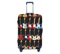 GQSZCYHLKL Art Guitar Pattern Suitcase Cover Stylish Protective Travel Bag Cover with Dual Sided Print, Elastic Design for Secure Fit and Scratch Protection
