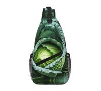 GQSZCYHLKL Bright Cabbage Print Men'S Casual Chest Crossbody Bag With Multi-Pocket Design â€“ Lightweight & Spacious Front Bag For Travel, Work & Daily Use