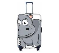 GQSZCYHLKL Cartoon Hippo Suitcase Cover Stylish Protective Travel Bag Cover with Dual Sided Print, Elastic Design for Secure Fit and Scratch Protection