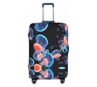 GQSZCYHLKL Colorful Jellyfish Suitcase Cover Stylish Protective Travel Bag Cover with Dual Sided Print, Elastic Design for Secure Fit and Scratch Protection