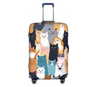 GQSZCYHLKL Colourful Cartoon Horses Suitcase Cover Stylish Protective Travel Bag Cover with Dual Sided Print, Elastic Design for Secure Fit and Scratch Protection