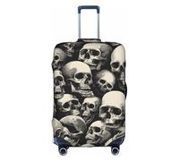 GQSZCYHLKL Cool Retro Skull Graphics Suitcase Cover Stylish Protective Travel Bag Cover with Dual Sided Print, Elastic Design for Secure Fit and Scratch Protection