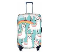 GQSZCYHLKL Cute Llama Suitcase Cover Stylish Protective Travel Bag Cover with Dual Sided Print, Elastic Design for Secure Fit and Scratch Protection