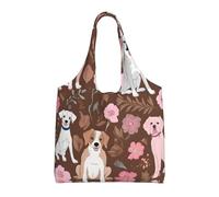 GQSZCYHLKL English Bulldogs Stylish Canvas Tote Bags Large Capacity 100% Polyester Tote Bag For Shopping, Travel, And Daily Use Durable 12oz Canvas With All Over Print Design