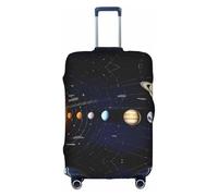 GQSZCYHLKL Exploring The Solar System Suitcase Cover Stylish Protective Travel Bag Cover with Dual Sided Print, Elastic Design for Secure Fit and Scratch Protection