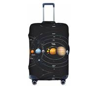 GQSZCYHLKL Exploring The Solar System Suitcase Cover Stylish Protective Travel Bag Cover with Dual Sided Print, Elastic Design for Secure Fit and Scratch Protection