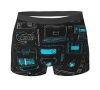 GQSZCYHLKL Game Video Gaming Pattern Men'S Boxer Briefs Full Print Dual Sided Design Men’s Underwear With Soft Stretch Fabric3d Spacer Cabin Cut For All Day Comfort Black