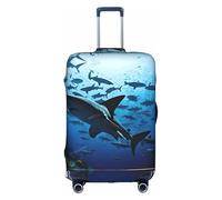 GQSZCYHLKL Hammerhead Sharks Suitcase Cover Stylish Protective Travel Bag Cover with Dual Sided Print, Elastic Design for Secure Fit and Scratch Protection