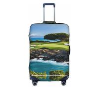 GQSZCYHLKL Hawaii Beach Golf Course Suitcase Cover Stylish Protective Travel Bag Cover with Dual Sided Print, Elastic Design for Secure Fit and Scratch Protection