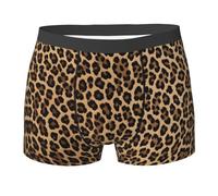 GQSZCYHLKL Leopard Printed Men'S Boxer Briefs Full Print Dual Sided Design Menâ€™s Underwear With Soft Stretch Fabric3d Spacer Cabin Cut For All Day Comfort Black