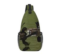 GQSZCYHLKL Loon Nature Bird Print Men'S Casual Chest Crossbody Bag With Multi-Pocket Design – Lightweight & Spacious Front Bag For Travel, Work & Daily Use