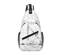 GQSZCYHLKL Math Geometry Geek Calculus Print Men'S Casual Chest Crossbody Bag With Multi-Pocket Design – Lightweight & Spacious Front Bag For Travel, Work & Daily Use