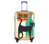 GQSZCYHLKL Mid-Century Modern Art Cat Suitcase Cover Stylish Protective Travel Bag Cover with Dual Sided Print, Elastic Design for Secure Fit and Scratch Protection