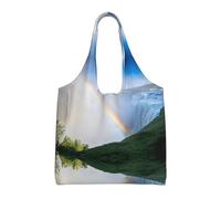 GQSZCYHLKL Niagara Falls Stylish Canvas Tote Bags Large Capacity 100% Polyester Tote Bag For Shopping, Travel, And Daily Use Durable 12oz Canvas With All Over Print Design