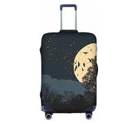GQSZCYHLKL Night Crow Suitcase Cover Stylish Protective Travel Bag Cover with Dual Sided Print, Elastic Design for Secure Fit and Scratch Protection
