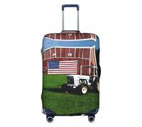 GQSZCYHLKL Old Tractor Photo Farm Suitcase Cover Stylish Protective Travel Bag Cover with Dual Sided Print, Elastic Design for Secure Fit and Scratch Protection